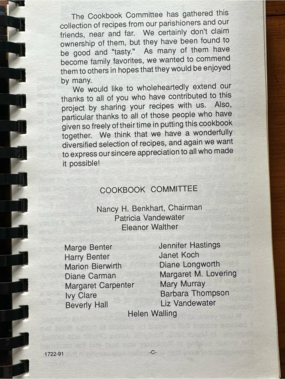 Vintage Cookbook Trinity-St. John's Church 1991 Hewlett New York